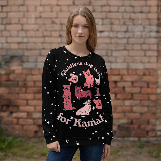 Childless dog lady for Kamala - oversize sweatshirt