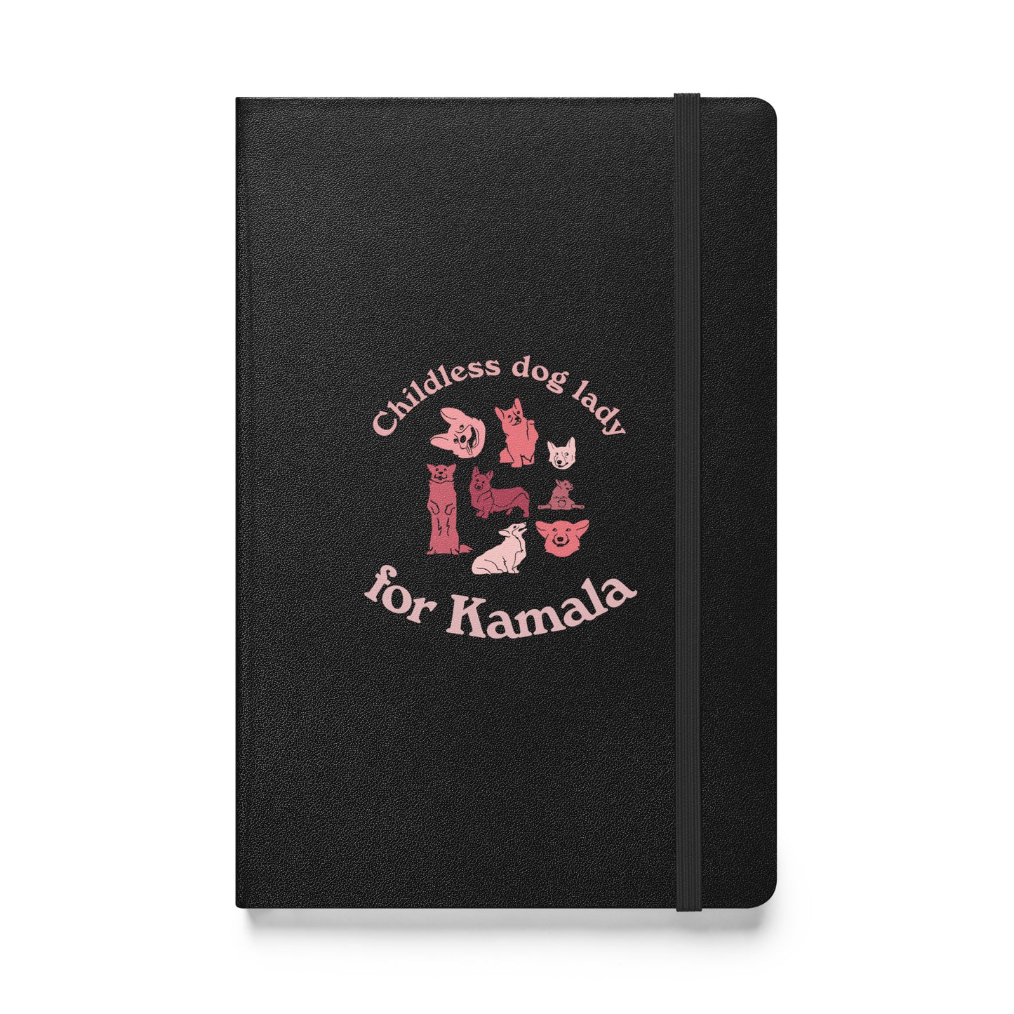 Childless dog lady for Kamala - hardbound notebook