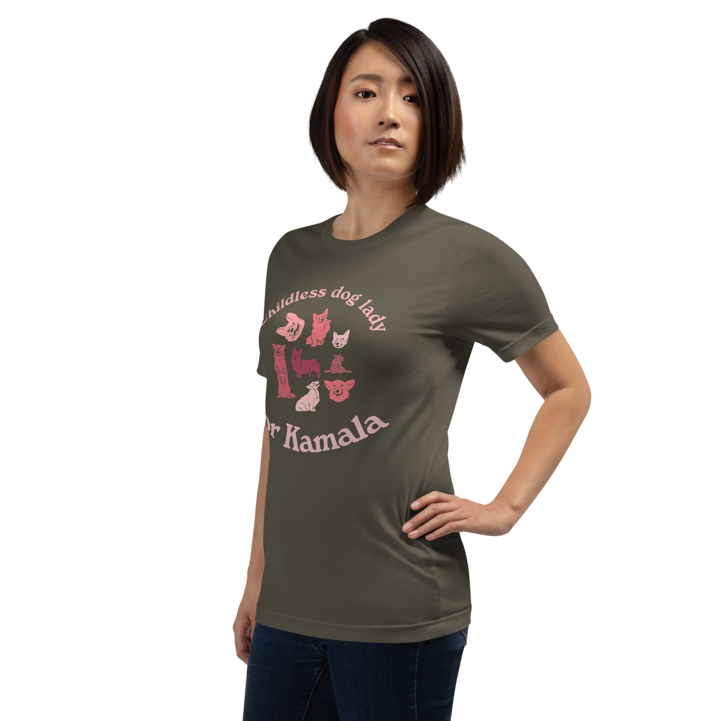 Childless dog lady for Kamala - unisex t-shirt