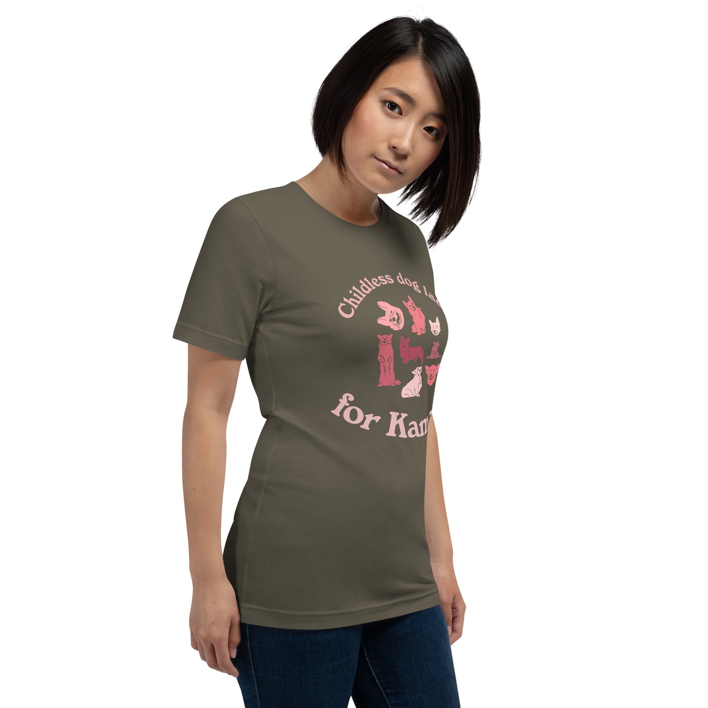 Childless dog lady for Kamala - unisex t-shirt