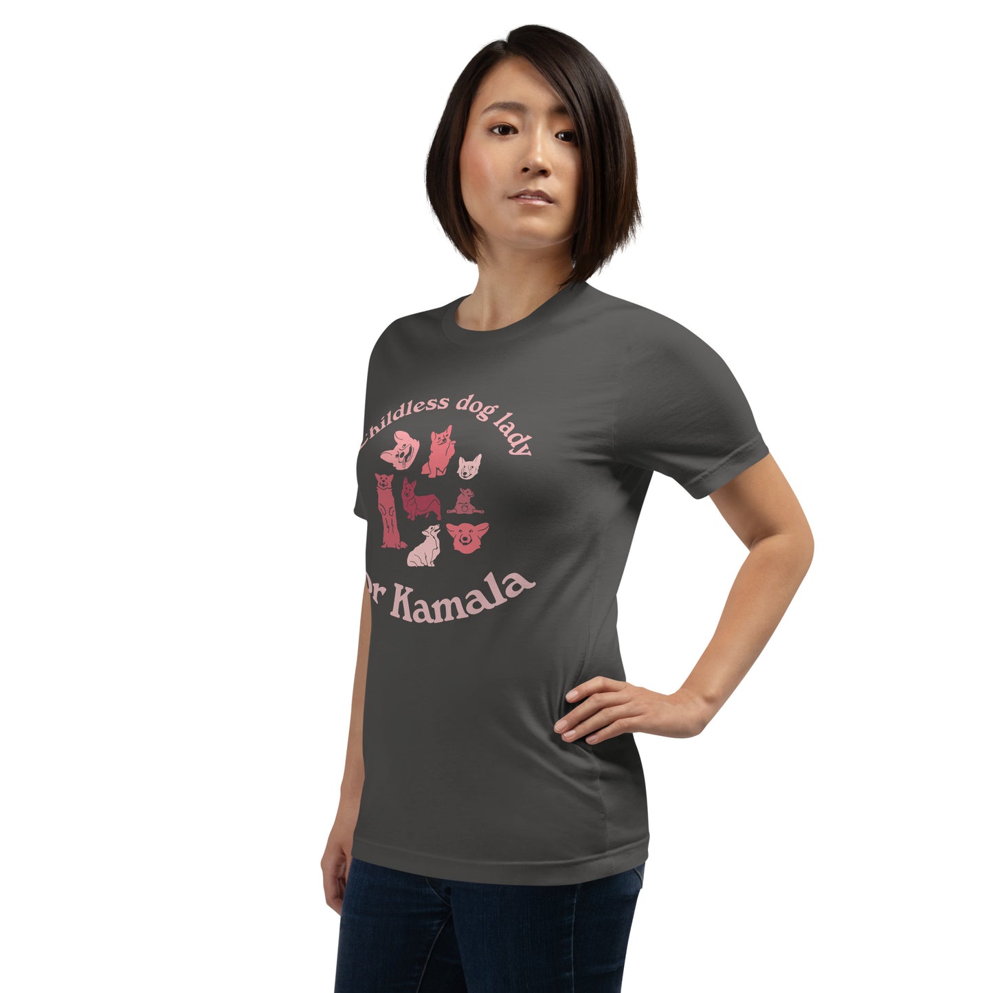 Childless dog lady for Kamala - unisex t-shirt