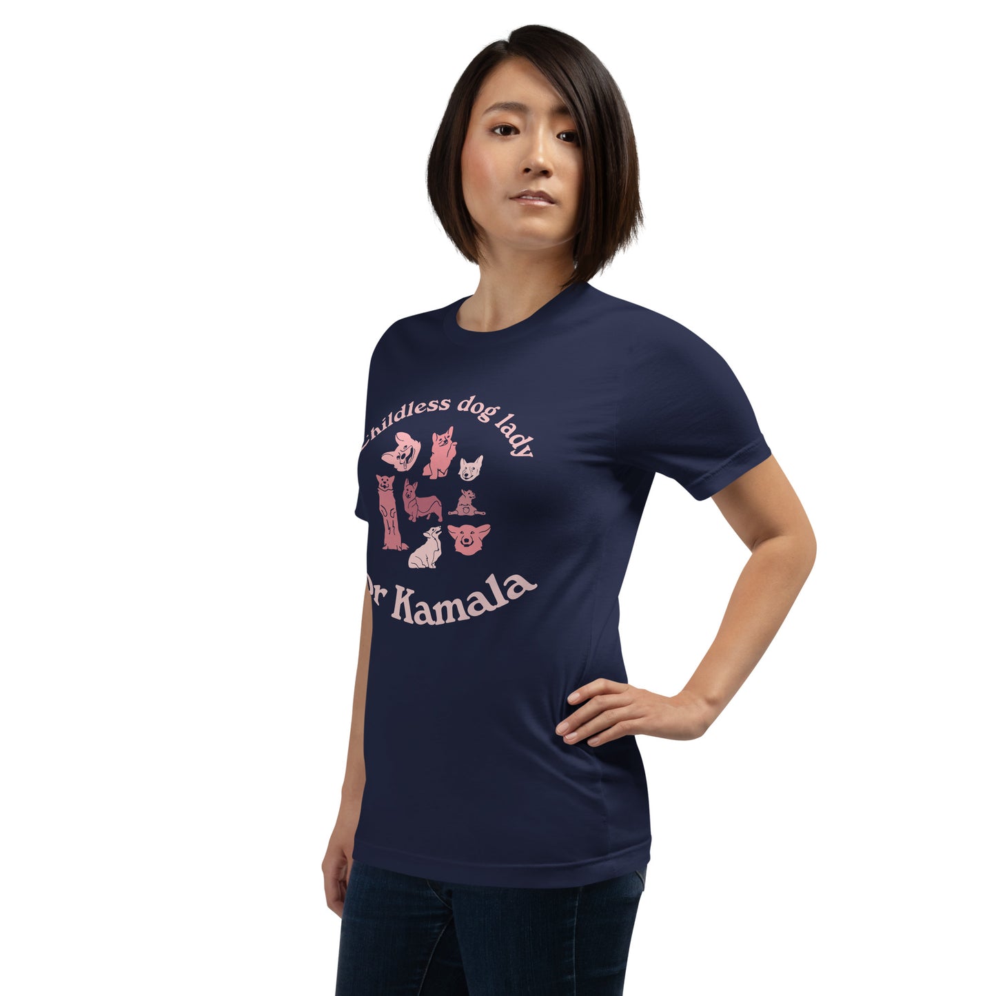 Childless dog lady for Kamala - unisex t-shirt