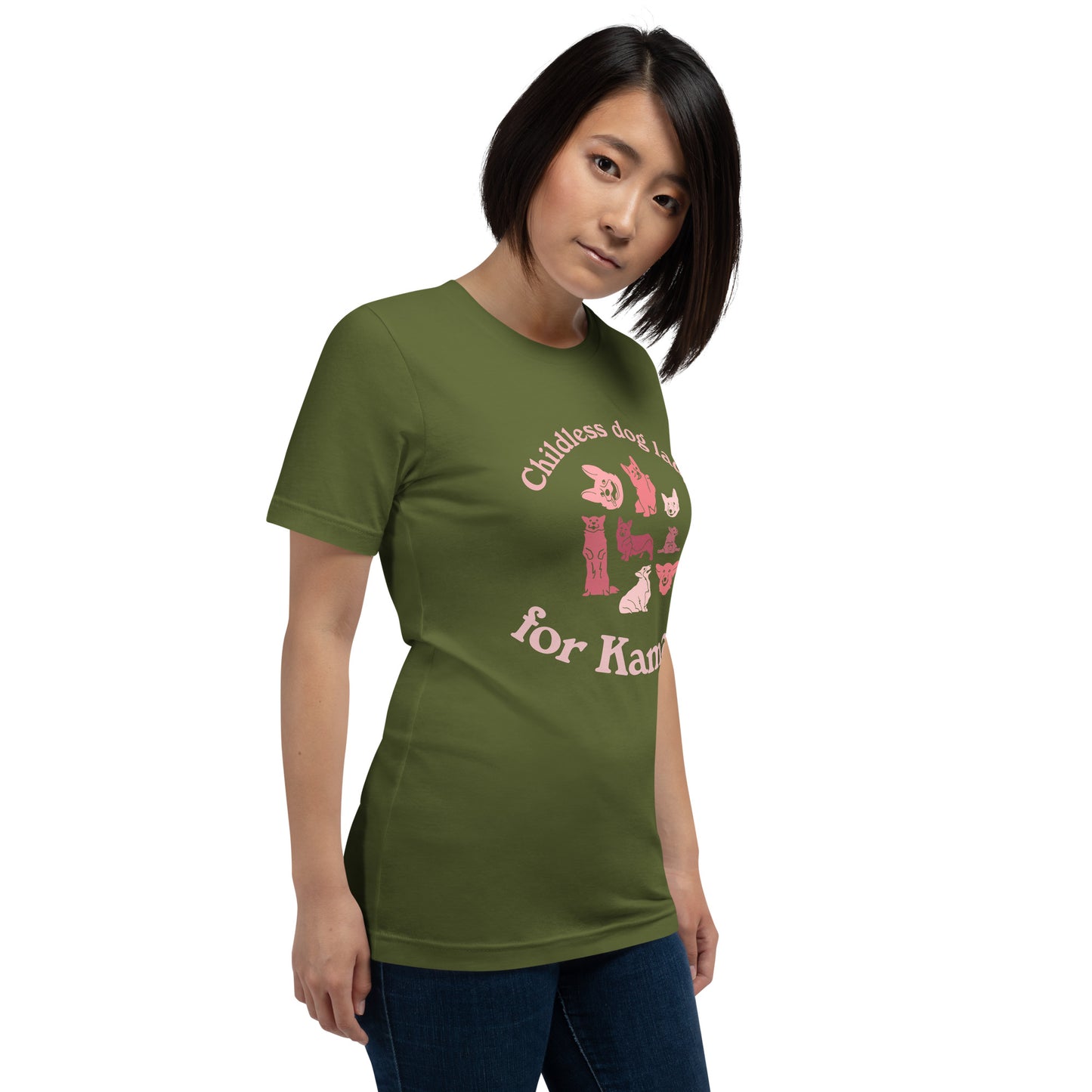 Childless dog lady for Kamala - unisex t-shirt