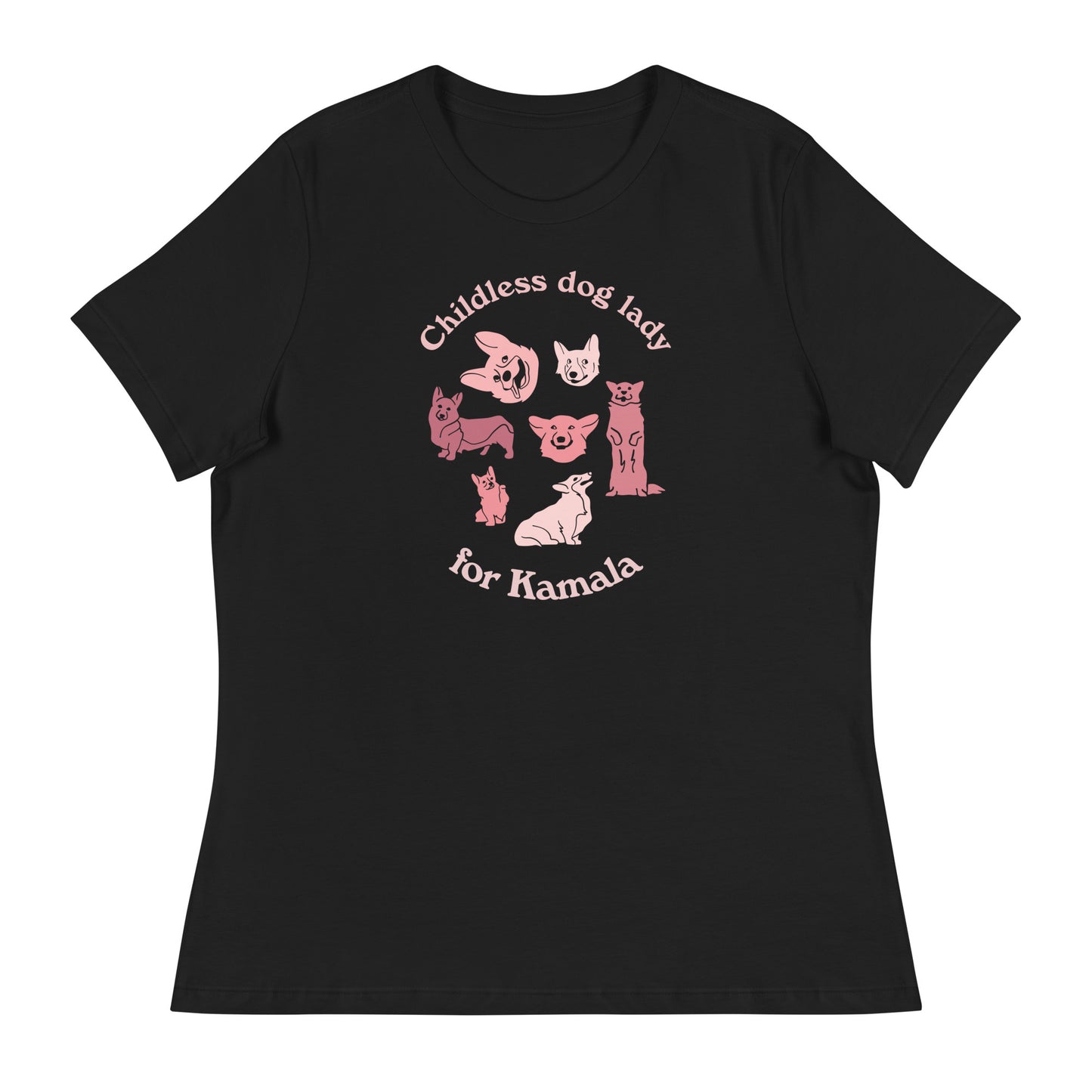 Childless dog lady for Kamala - women's relaxed t-shirt