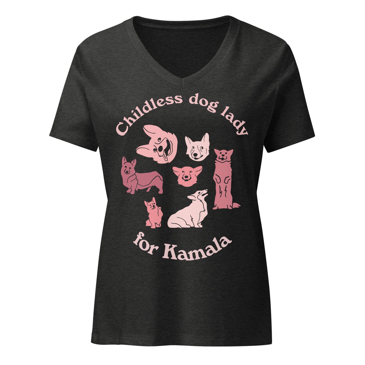 Childless dog lady for Kamala - relaxed v-neck