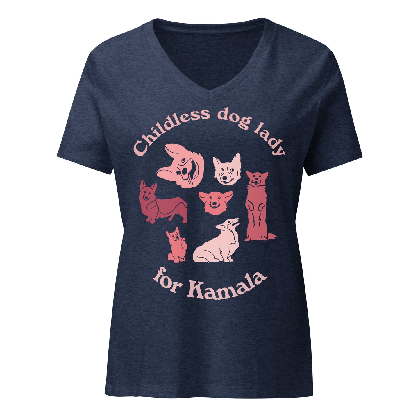 Childless dog lady for Kamala - relaxed v-neck