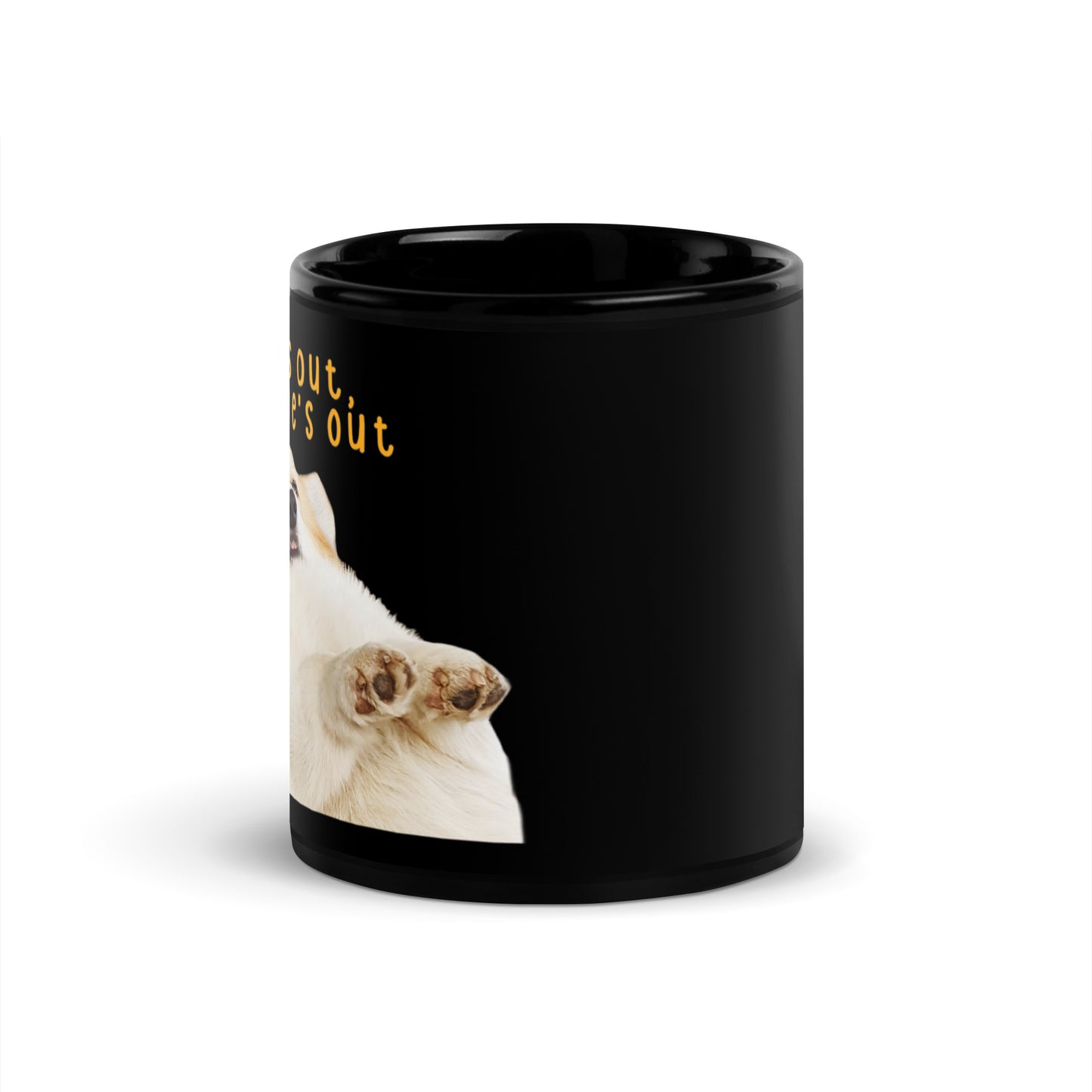 "Sun's Out, Tongue's Out" - Black Glossy Mug