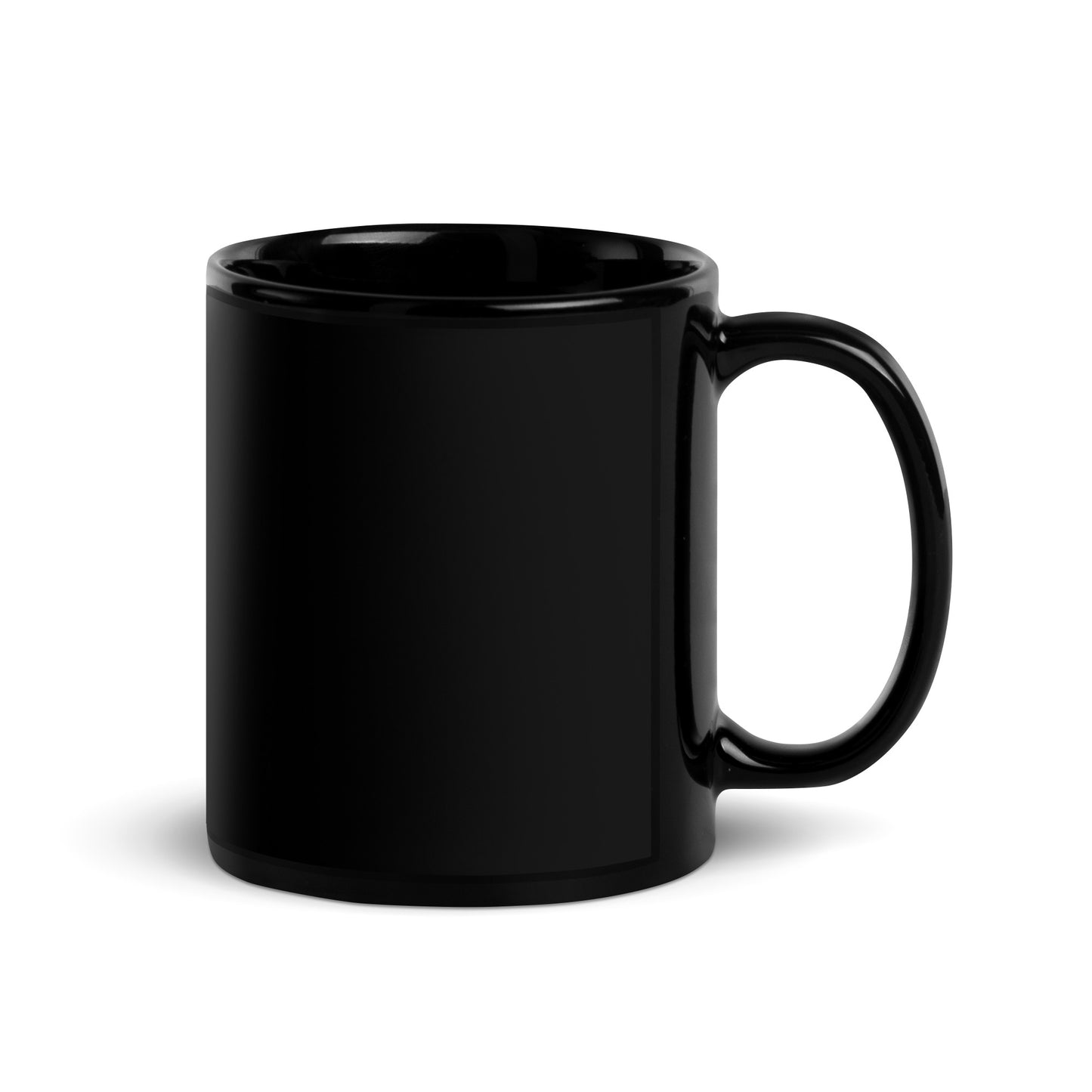 "Happy Camper" - Black Glossy Mug