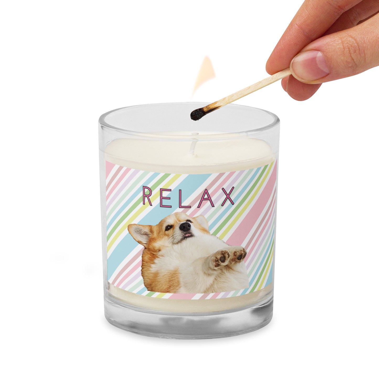 "Relax" - Glass jar soy wax candle