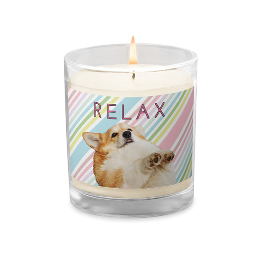 "Relax" - Glass jar soy wax candle