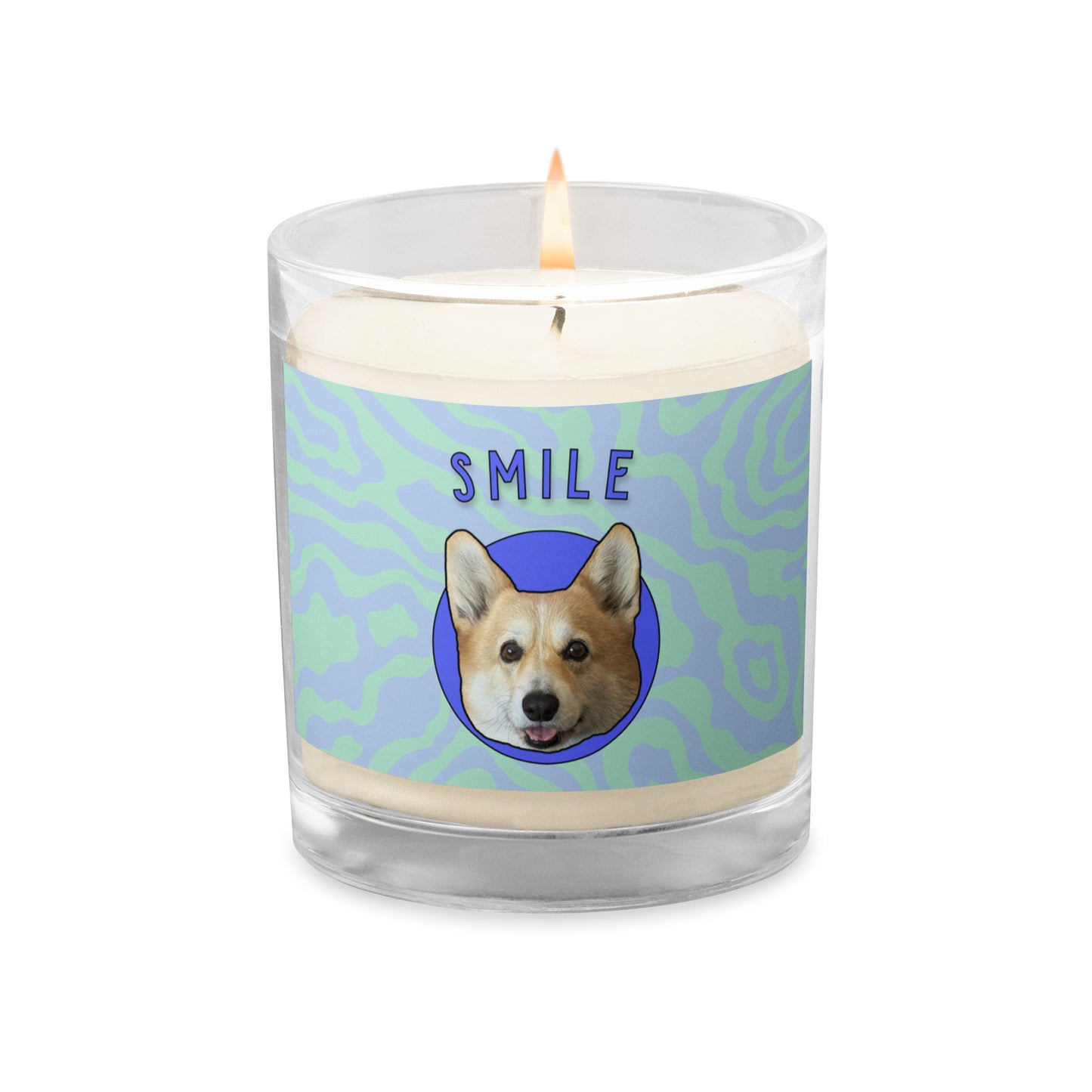 "Smile" - Glass jar soy wax candle